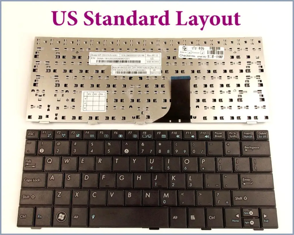 US English Layout Keyboard for ASUS EEE PC 1001 1001H 1005 1005H 1005HD