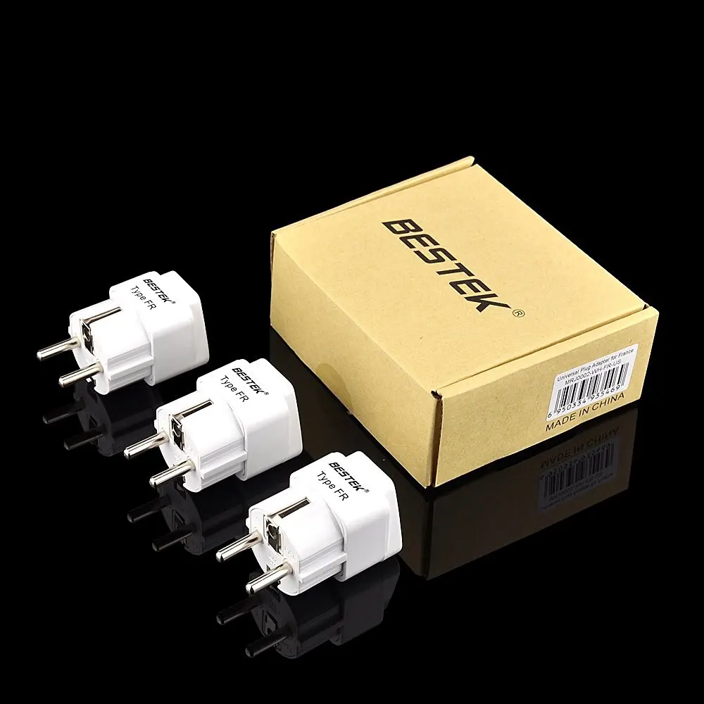 BESTEK Grounded Universal Plug Adapter Travel Adapter For Europe
