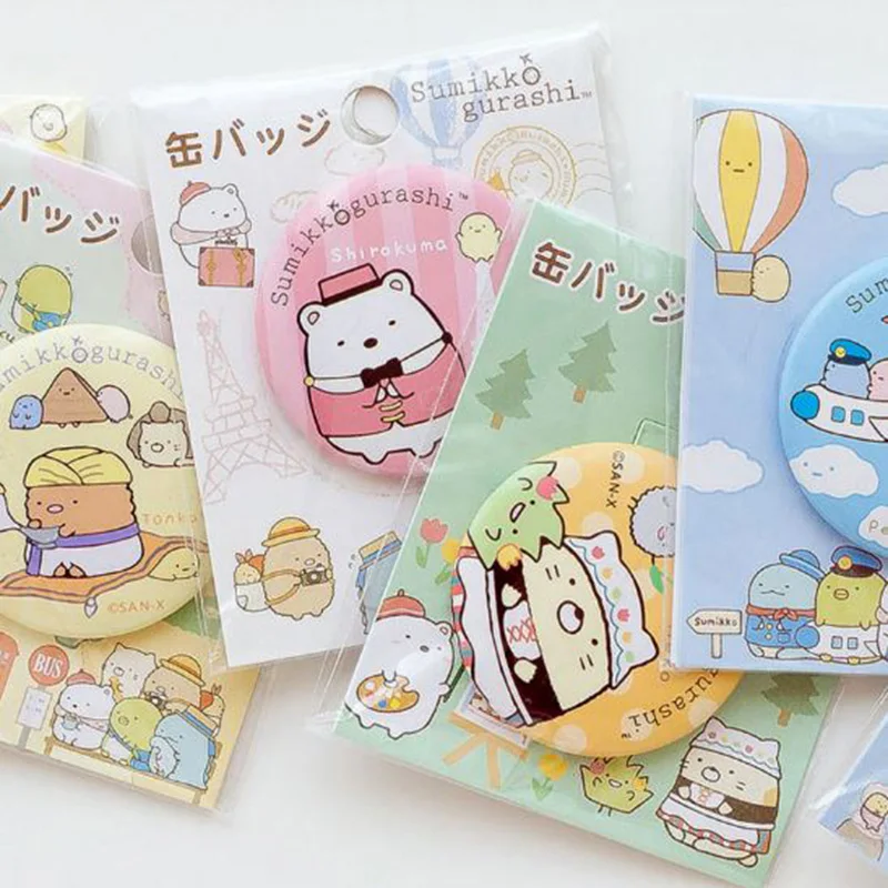 

1 Pc Cute Cartoon Sumikko Gurashi San-x Corner Bio Badges Icons on The Backpack Pin Brooch Badge Cosplay Figure Toys