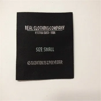 

Customized Bright silver Letters Garment Label /Clothing Woven Label