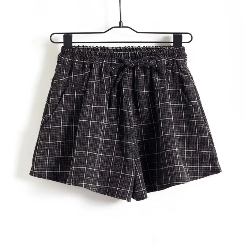 7-Colors-Plaid-Shorts-2016-Summer-Style-New-Fashion-Casual-Loose-Elastic-Waist-All-Match-Women (3)