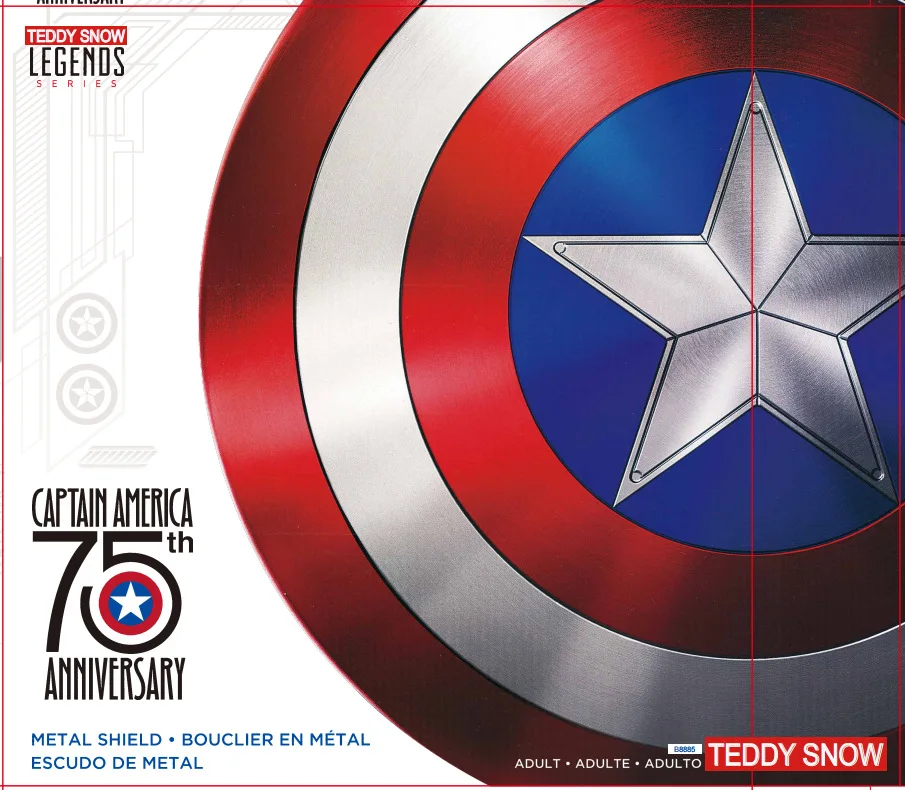 New Marvel Comics Captain America Shield Plastic Chrome Emblem