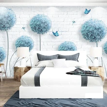 Фотообои 3D, скандинавский стиль, Одуванчик, нарисованный вручную цветочный фон, обои декоративная картина, обои