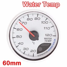 Дракон датчик температуры воды автомобиля манометр 60 мм 20~ 120 по Цельсию Температура механический счетчик дневные ходовые огни 12V белый циферблат серебряный ободок