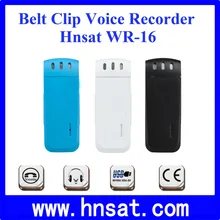 Мини воспроизведение ремень клип диктофон WR-16, 1536 кбит/с PCM запись Поддержка на ходу