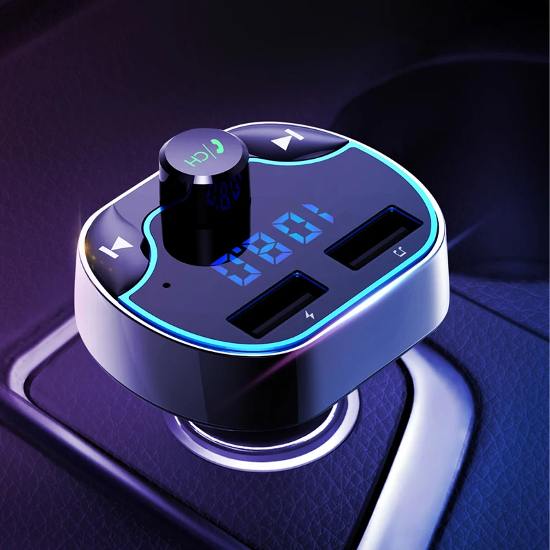 CDEN FM transmitter car MP3 player dual USB charger U disk lossless