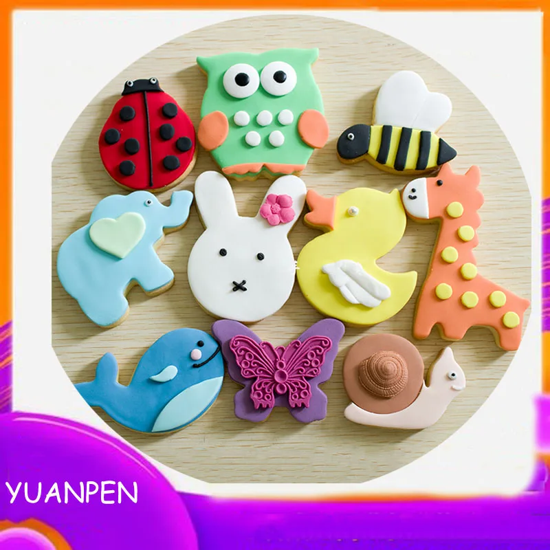 

animal rabbit duck owl giraffe Stainless steel cookie cutter Metal bread mold biscuit Fondant cake sugarcraft paste mould