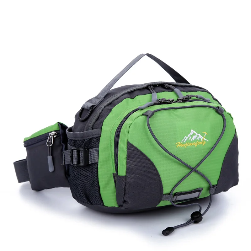 Большая вместительная сумка на талию для путешествий, для мужчин и женщин, сумки для бега, нейлоновые, для спорта, пешего туризма, велоспорта, большая сумка для хранения, сумка для бега - Цвет: Зеленый цвет