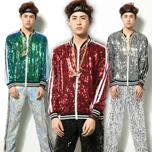 2018 Fashion Male Dj Atmosphere Men Singers Sexy jazz Shirt Clothe Nightclubs DS Performance Costume Bar Show Tops Wear Q11208