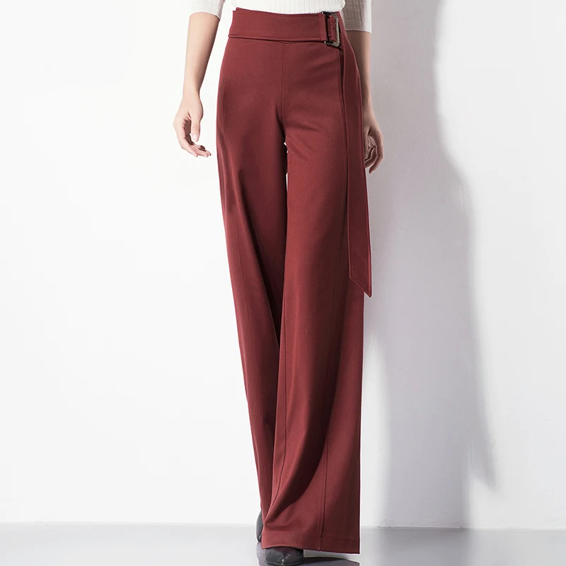 high waist pants with belt