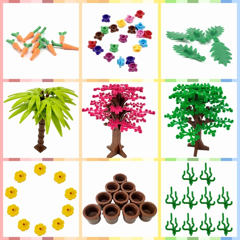 

Legoing Creator Expert Leaves Flower Vegetables Scene Matching Moc Bricks Building Blocks Parts Accessories Toys With Legoings