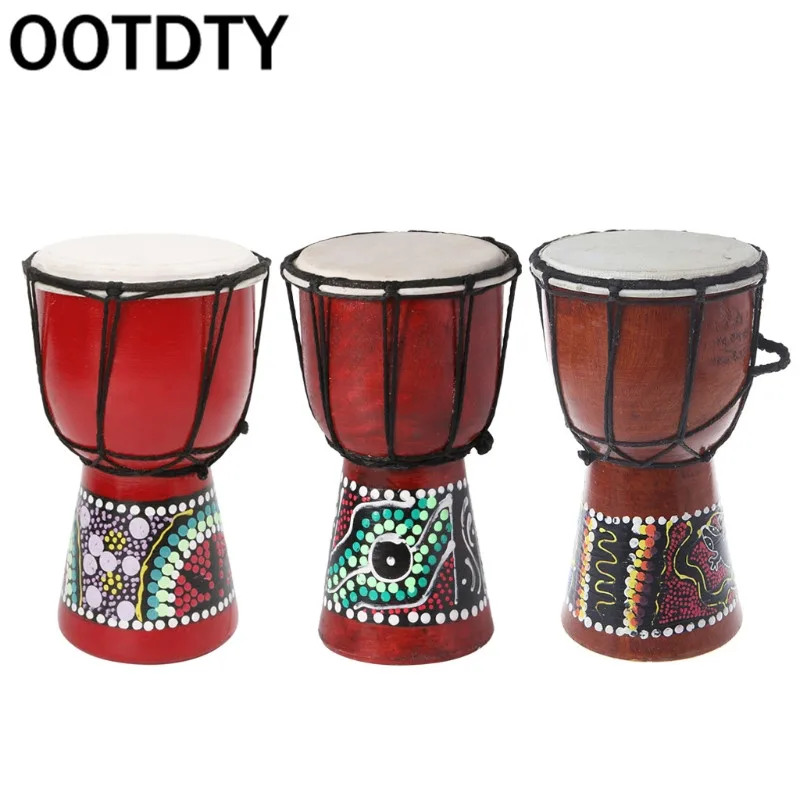 

4 inch Professional African Djembe Drum Bongo Wood Good Sound Musical Instrument