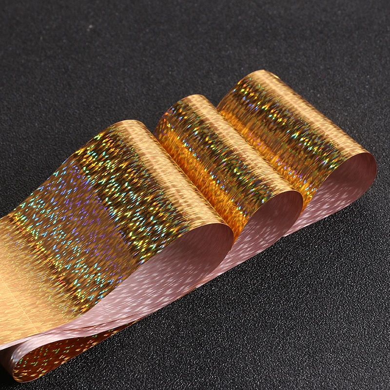 2 модели 4*100 см Холо Звездная Фольга Золотая, серебряная клетчатая линия маникюр ногтей переводная наклейка