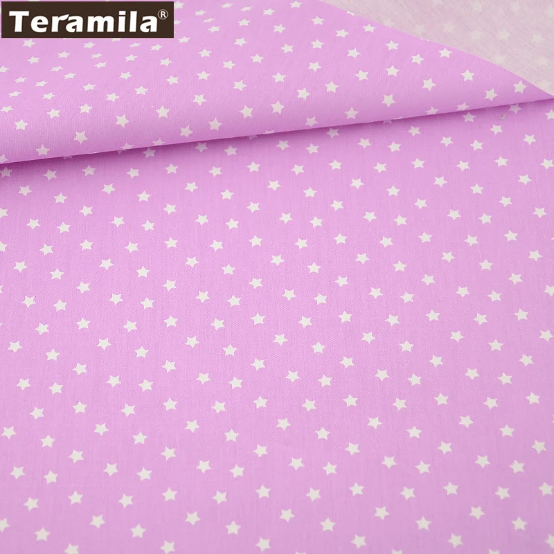 

Shine Little Stars Designs Light Purple Cotton Fabric Twill Fat Quarter Home Textile Sewing DIY Quiting Patchwork