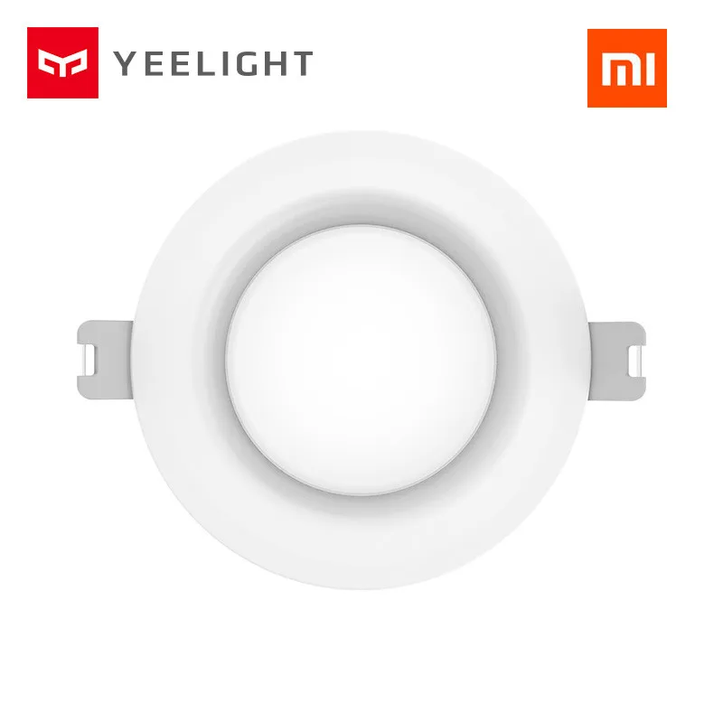 [Хит] xiaomi Yeelight светильник Теплый желтый/холодный белый Круглый Встраиваемый светодиодный потолочный светильник для xiaomi smart home kit