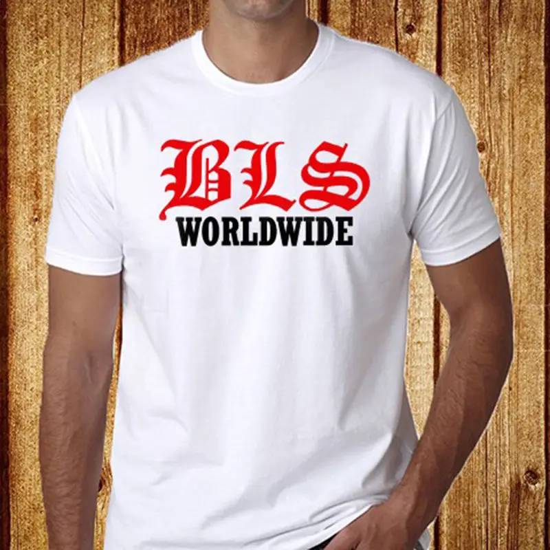 BLS BLACK LABEL SOCIETY Worldwide мужская белая футболка Размер S-3XL Бесплатная доставка хип-хоп