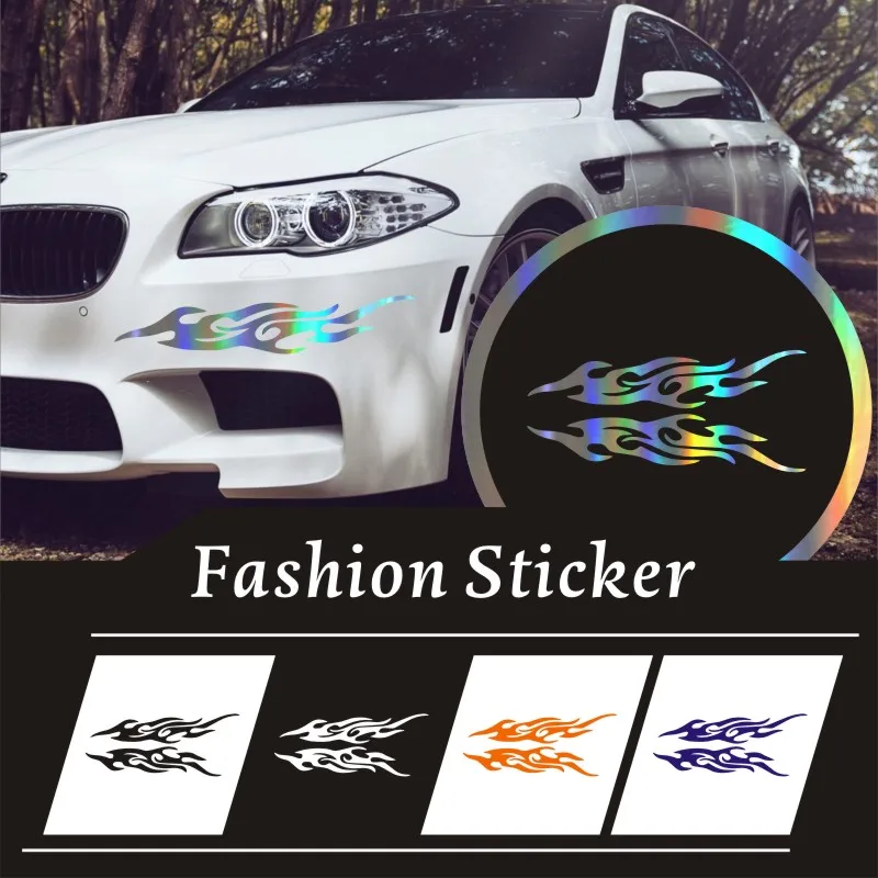 2pcs 18*4CM FLAME Shielding Paint Scratches Car Stickers Decals And car styling Decoration | Автомобили и мотоциклы
