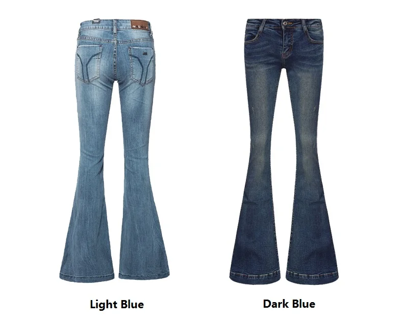 Винтажные джинсы-клеш, сексуальные, средняя посадка, женские джинсы, большие размеры, хиппи, широкие женские джинсовые брюки
