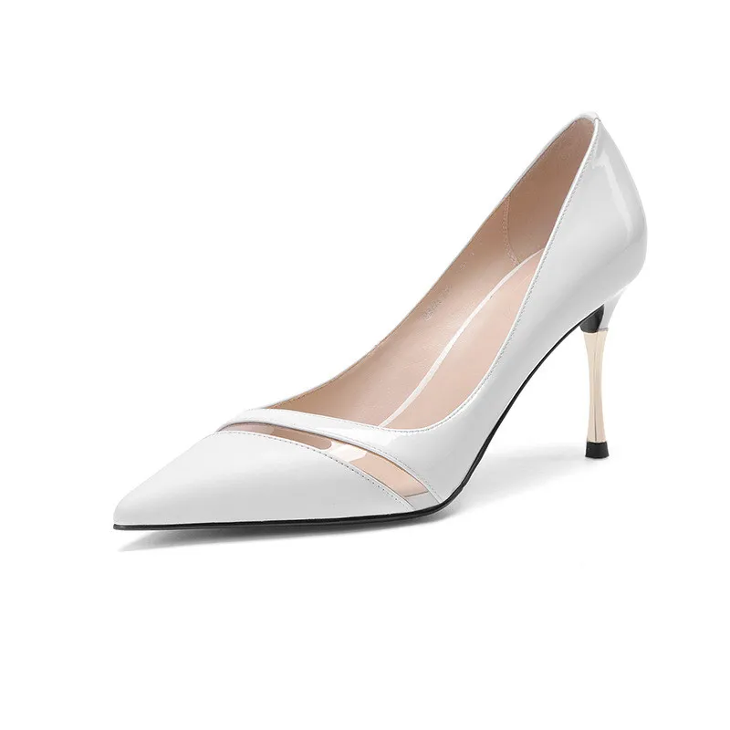 Dentro Zapatos Nuevos De Otoño Y 2019 Señaló Ol 0406 Alto Tacón Cómodo Blanco Primavera AtxXItwqz