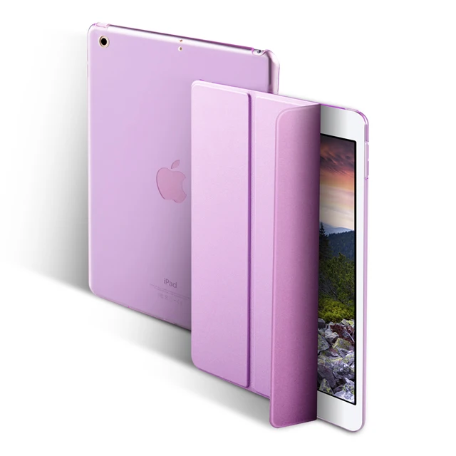 Ультра тонкий чехол из искусственной кожи для iPad 9,7 дюймов с магнитной подставкой флип смарт-чехол для нового iPad 6-го 5-го поколения Чехол - Цвет: Purple