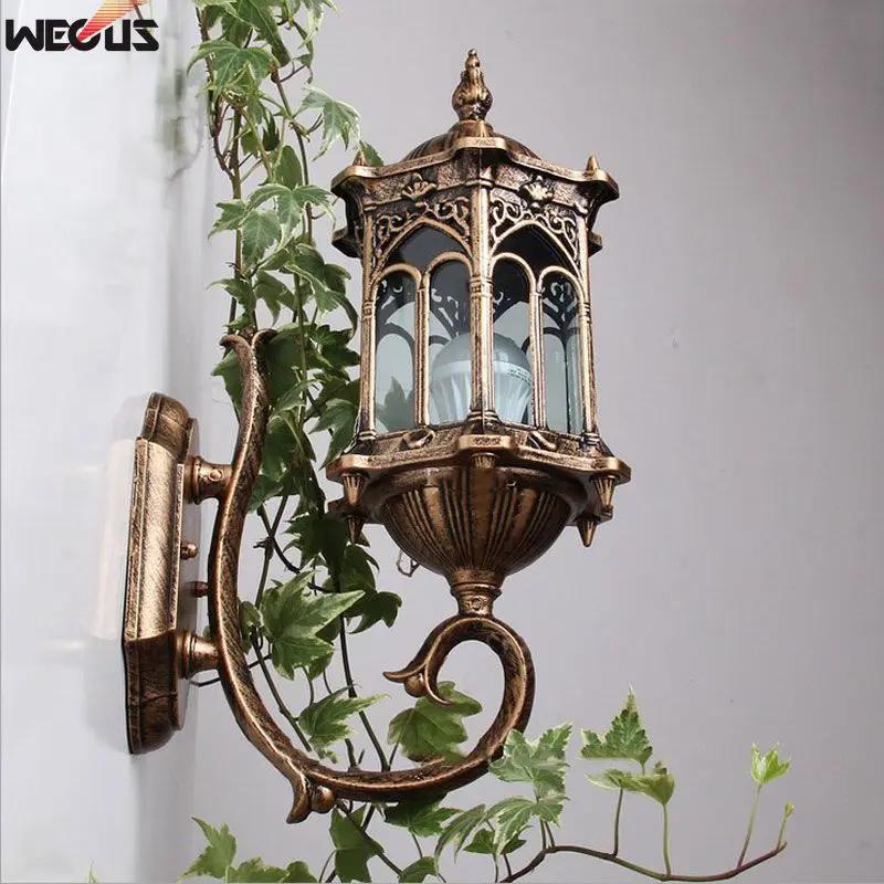 European-Style Outdoor Aisle Wall Lamp Courtyard Wall Waterproof Lamp Simple Villa Door Balcony Corridor Retro Light