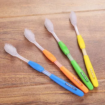 

4PCS Double Ultra Soft Toothbrush Bamboo Charcoal Nano-antibacterial Tooth Brush Teeth Cleaning Oral Dental Care