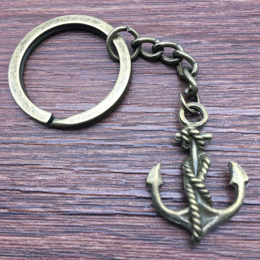 10 шт сумка Шарм корабль якорь Забавный брелок подарок бойфренда - Цвет: Anchor