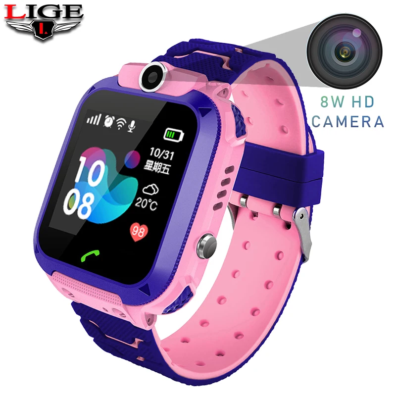 Waterproof Children Smart Watch SOS Emergency Call LBS Secure Base Station Positioning Tracking Baby Digital Watch 1