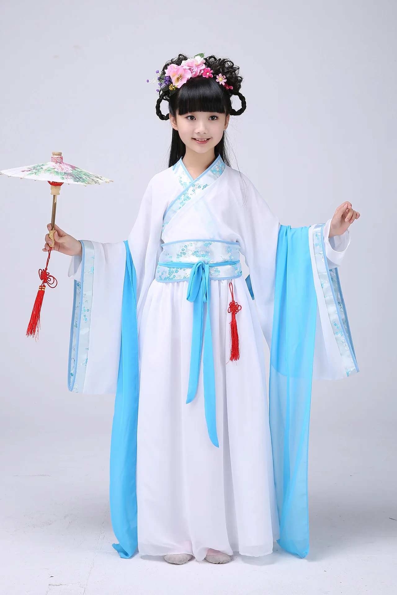 Девушка Древний китайский традиционный Национальный костюм Hanfu платье Принцесса Детский костюм ханьфу es Косплей Одежда для девочек Дети