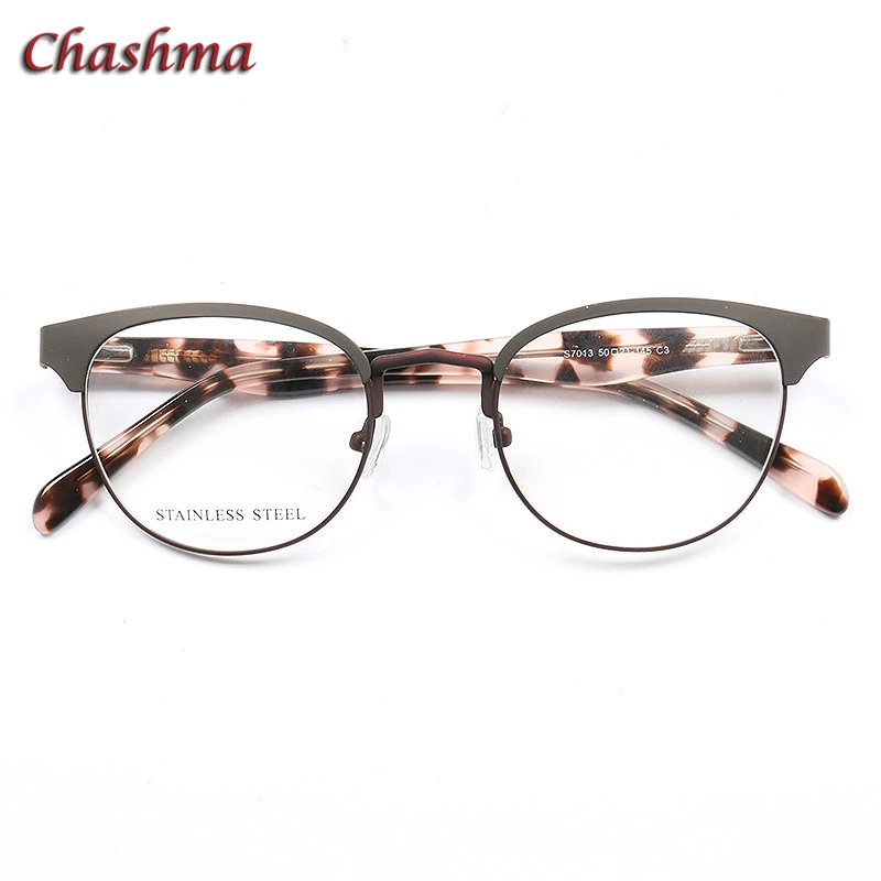Маленькие женские очки кошачий глаз gafas mujer lente, оправа из нержавеющей стали, Женские оправы для очков по рецепту, линзы