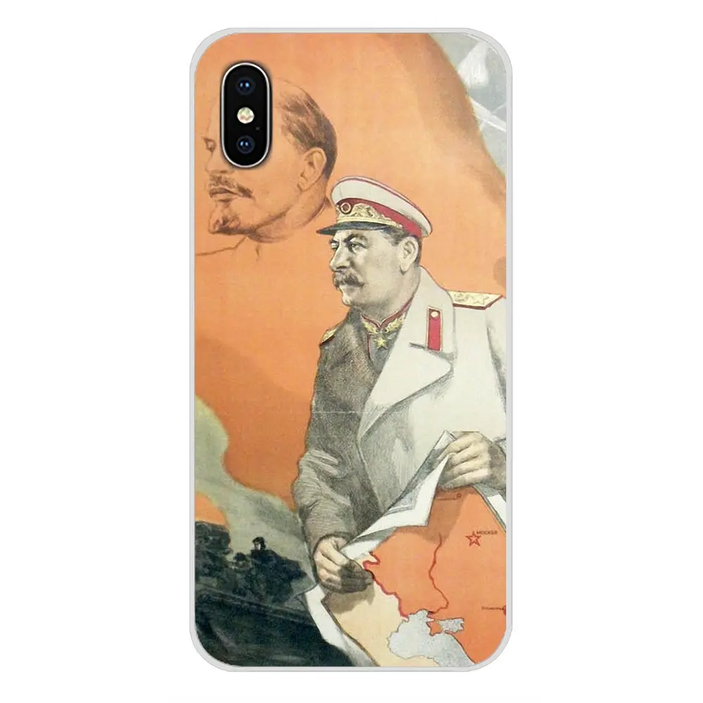 Винтажный русский Сталин СССР для Apple iPhone X XR XS MAX 4 4S 5 5S 5C SE 6 6 S 7 8 Plus ipod touch 5 6 силиконовый чехол для телефона - Цвет: images 7