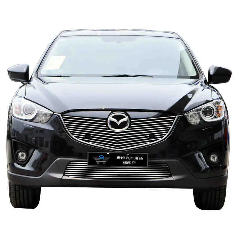 Для Mazda CX-5 2012 2013 Передняя гоночная решетка решетки крышка отделка высокое качество алюминиевый сплав