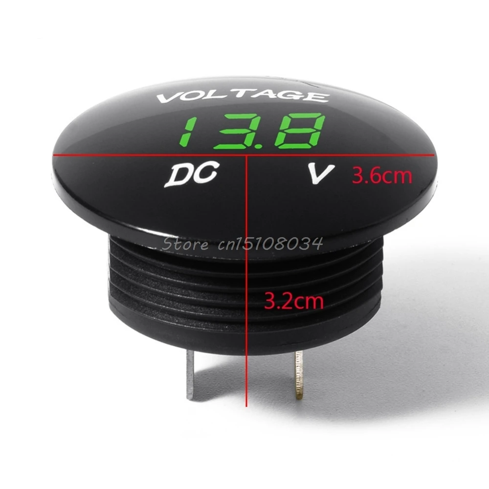 Автомобильный мотоцикл DC12V 24V светодиодный цифровой измеритель напряжения