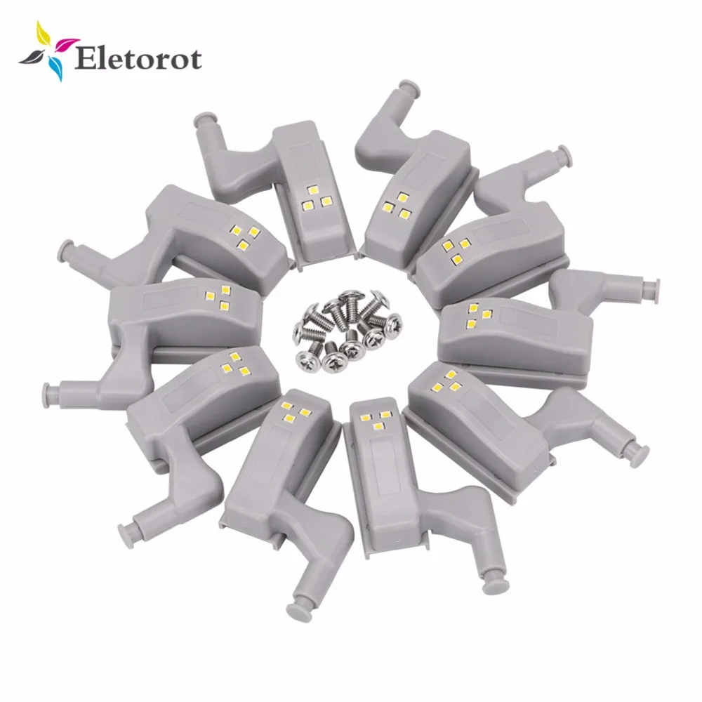 

10PCS Hinge LED Night Light Kitchen Bedroom Living Room Cabinet Cupboard Closet Wardrobe Sensor Lamp Lighting Home Decoration