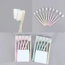 10 шт. Зубная щётка для отбеливания зубов мягкая Щетинная зубная щетка головные уборы, маленькие размеры, мульти-цветная зубная щетка дорожная Портативный Экологичная устная 8W5