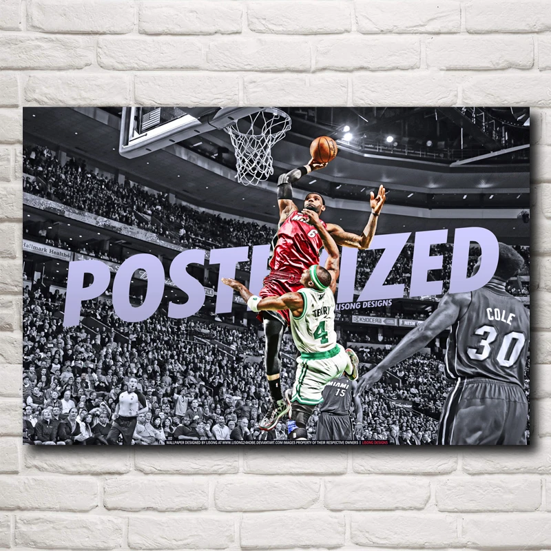 

Basketball Star Lebron James Art Silk Fabric Poster Print Sports Pictures Wall Decor 12x18 16X24 20x30 24x36 Inch Free Shipping