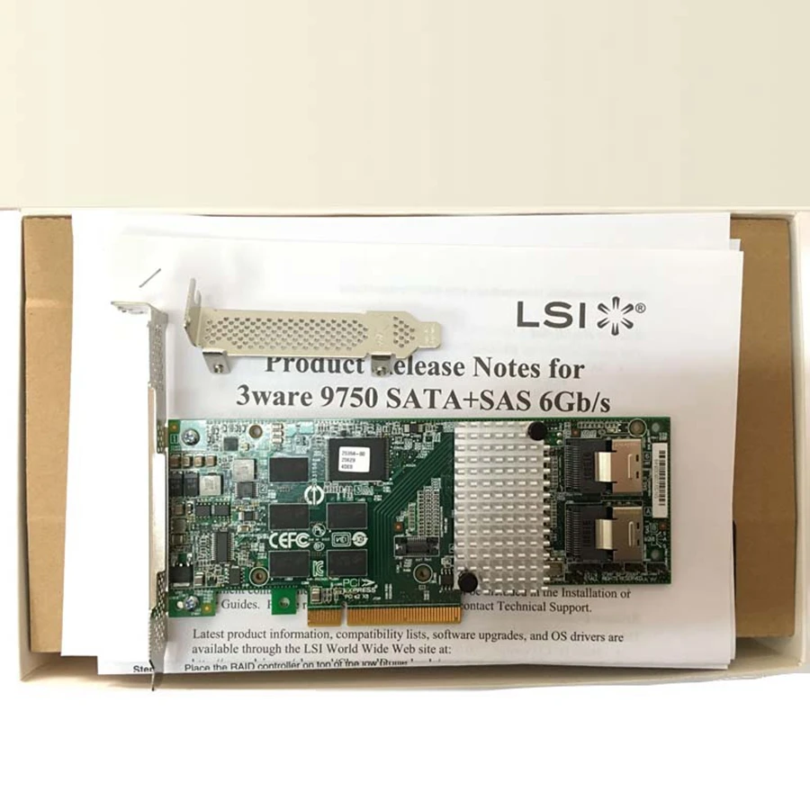 Eastforfuy Avago LSI 3ware sas 9750-8i LSI00214 Crad PCI-E2.0x8 LSISAS2108 512 Мб кэш-контроллер SFF8087 MiniSAS RAID