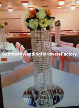 

decorative iron crystal pillars stands for flowers pot