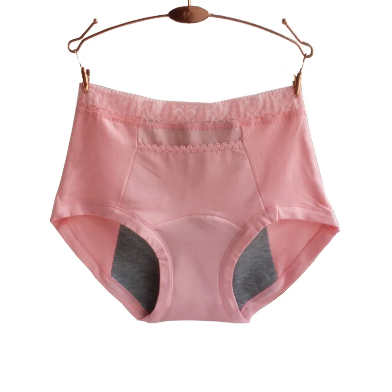 Women's Physiological Panties One Size Organic Cotton Cycle Period Underwear High Waist Leak