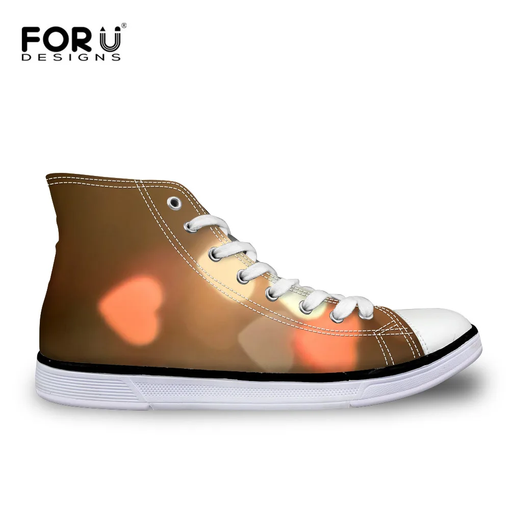 FORUDESIGNS/Винтажная обувь с разноцветным принтом; Женская Повседневная парусиновая обувь с высоким берцем; женская обувь на плоской подошве со шнуровкой; zapatos mujer