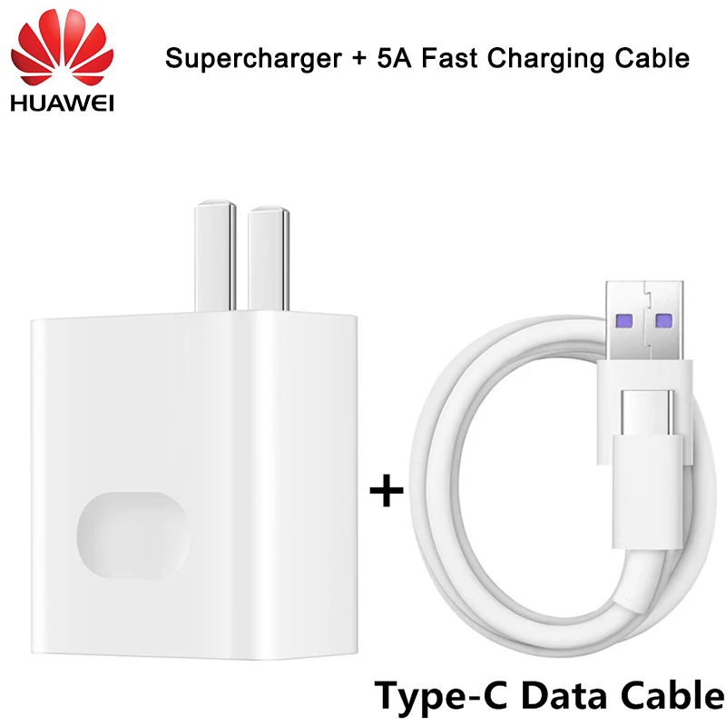 

HUAWEI Supercharge 5V 4.5A 4.5V 5A USB fast charger charging with USB 3.1 5A TYPE C Data cable for P10 P20 P30 Pro Mate 9 10 20