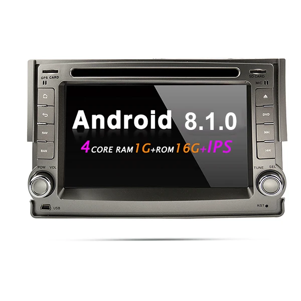 EKIY 6," четырехъядерный Android 8,1 2 Din автомобильный DVD мультимедийный плеер для hyundai H1 H-1 2007-2012 gps-навигация, радио, стерео wifi BT - Цвет: 1G 16G IPS