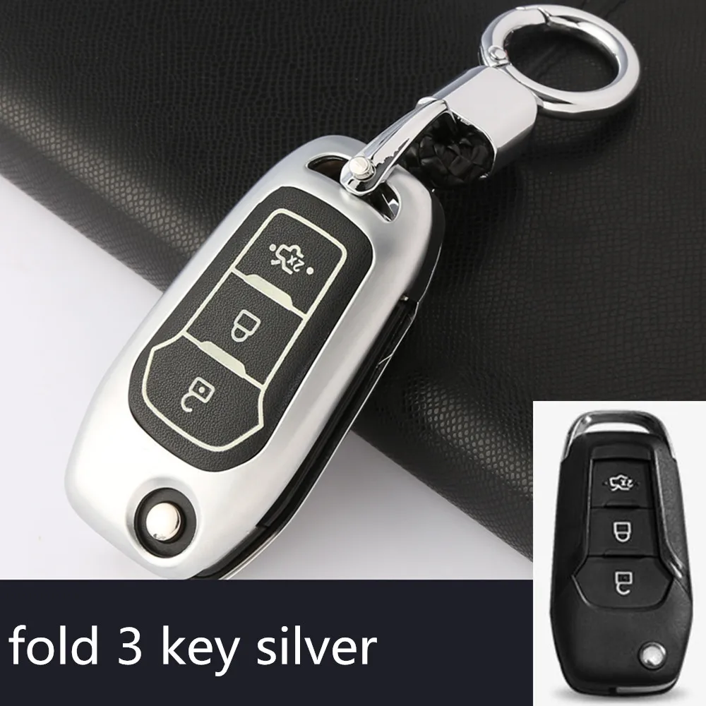 

Car Key Cover Case Key Case Galvanized Alloy For Ford F-150 F-250 F-350 Explorer Ranger KA + 2015 2016 2017 2018