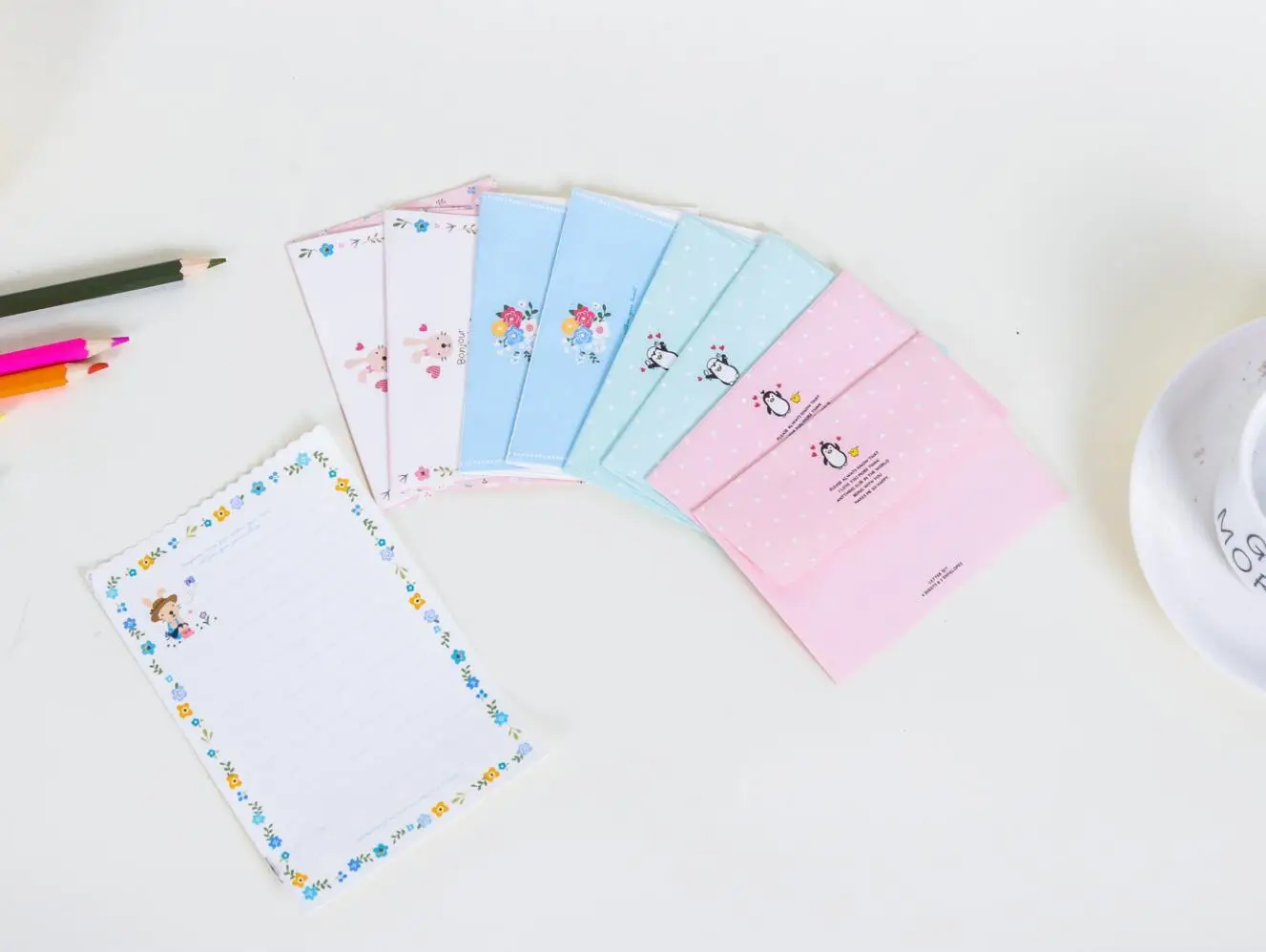 Креативные студенческие принадлежности мини-конверт канцелярские наборы прекрасный романтический любовный с буквами бумажные