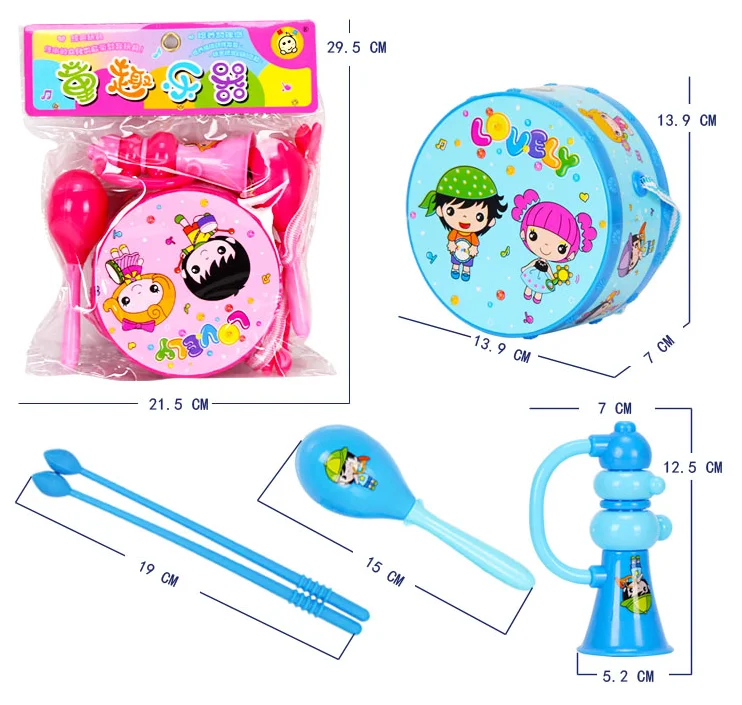 Baby musical drum toy for Children Rattle Kids tambourine instrument Educational gift bell noise