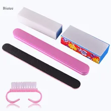 5 шт./компл. профессиональные инструменты для маникюра набор прямоугольных пилок для ногтей кисть для дизайна ногтей аксессуары Инструменты для укладки