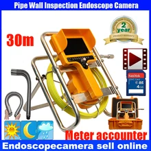 30M 9 Cable Video Endoscope Recording Inspection Borescope Camera 7′ TFT Display meter counter 23mm 90 degree DVR Camera