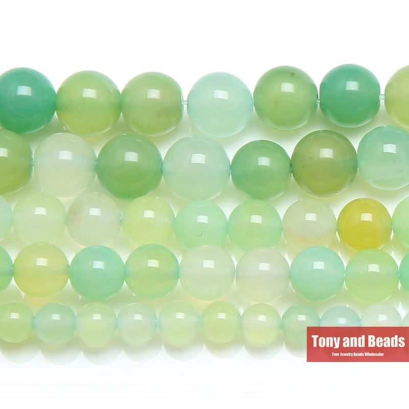 

9th Aug Free Shipping Natural Stone Green Grape Agates Round Loose Beads 6 8 10 MM Pick Size for Jewelry Making