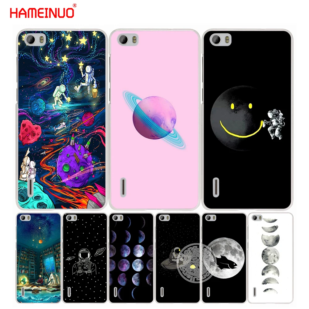 

HAMEINUO Space Love Moon Astronaut cell phone Cover Case for huawei honor 3C 4A 4X 4C 5X 6 7 8 Y3 Y5 Y6 2 II Y560 Y7 2017