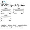 Maximumcatch 100Pcs Eye-Down Fish-Friendly Barbless Fly Tying Hook 10#12#14#16#18# Dry&Wet&Nymph&Shrimp Caddis Pupa Jig Hooks ► Photo 2/6